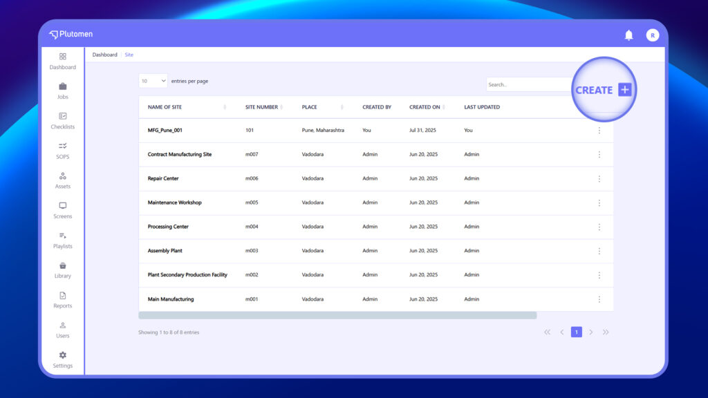 create sites 1